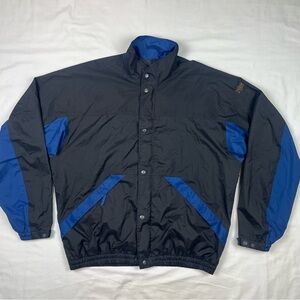 Vtg Footjoy Dryjoys Mens Windbreaker Rain Jacket Large 90s Color Block Golf B5